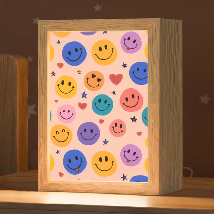 Smileys - Kleurrijk - Hartjes Light Box met kabel klein -zzz_3d_website