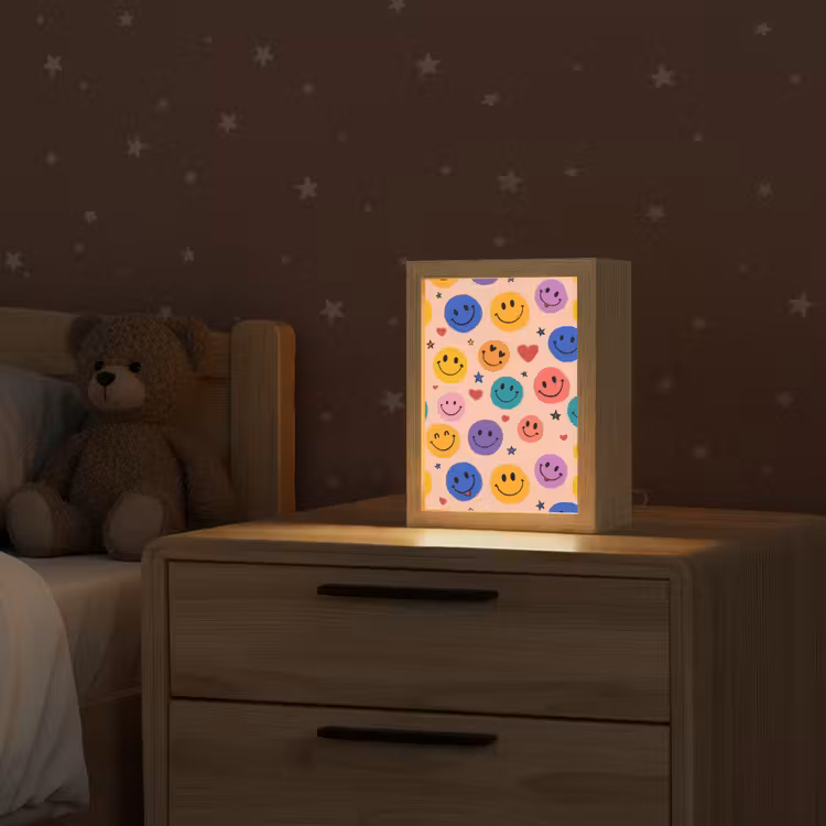Smileys - Kleurrijk - Hartjes Light Box met kabel klein -sfeer1_kind