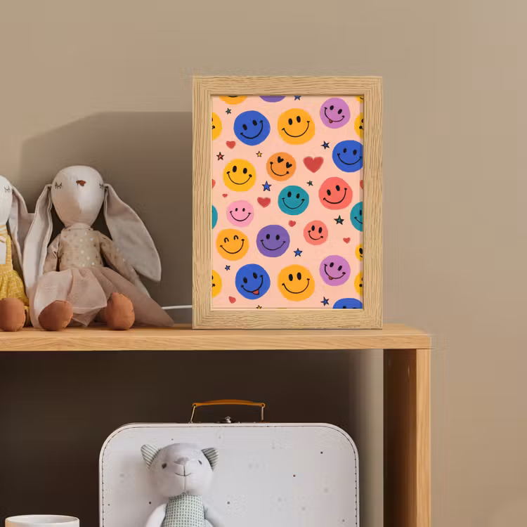 Smileys - Kleurrijk - Hartjes Light Box met kabel klein -sfeer2_kind