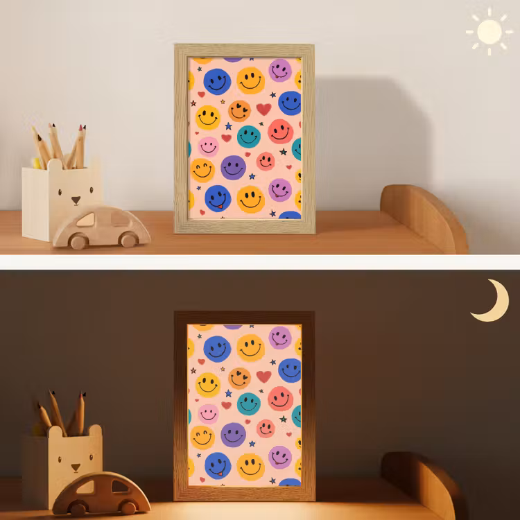 Smileys - Kleurrijk - Hartjes Light Box met kabel klein -sfeer3_kind