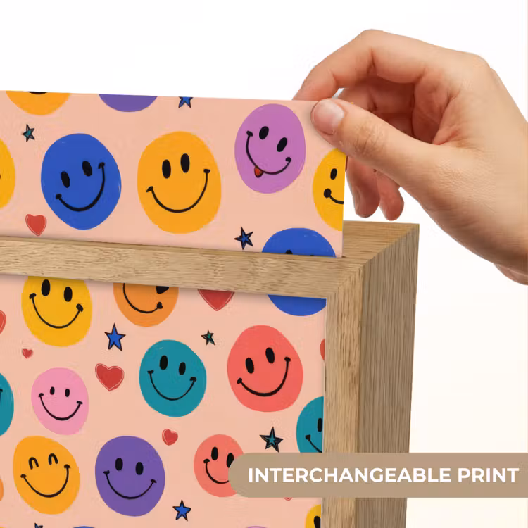 Smileys - Kleurrijk - Hartjes Light Box met kabel (Kinderlampje) klein -USP_websiteprintEN