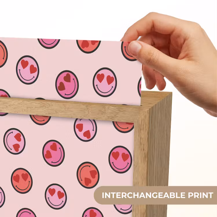 Smileys - Hartjes - Roze Light Box met kabel (Kinderlampje) klein -USP_websiteprintEN