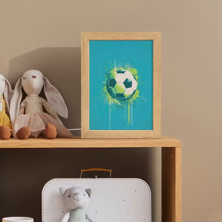 Voetbal - Abstract - Verfspatten - Groen Light Box met kabel klein -sfeer2_kind