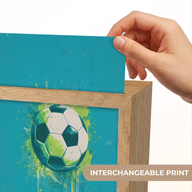 Voetbal - Abstract - Verfspatten - Groen Light Box met kabel (Kinderlampje) klein -USP_websiteprintEN
