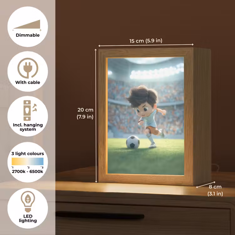 Voetbal - Jongen - Stadion Light Box met kabel (Kinderlampje) klein -USP_EN