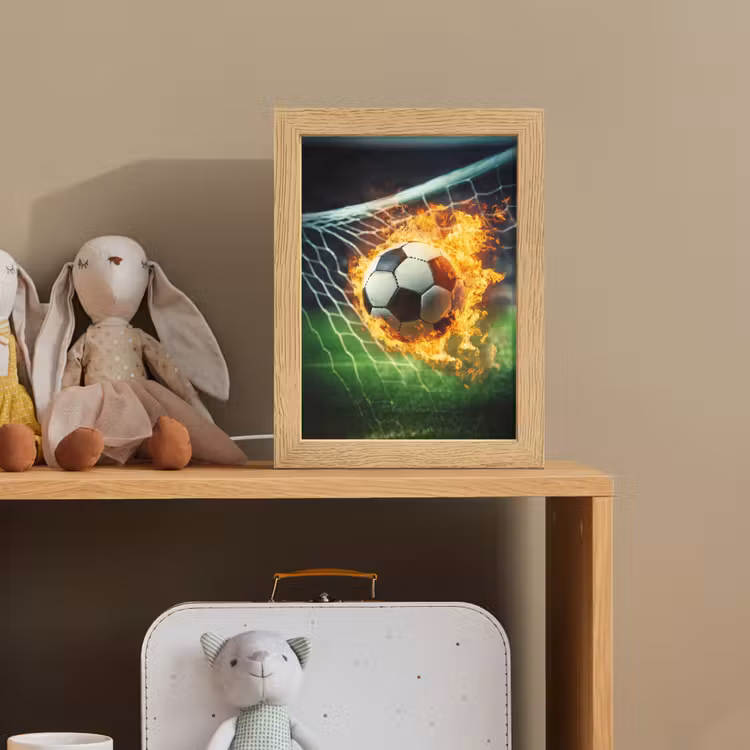 Voetbal - Goal - Doelnet - Vuur Light Box met kabel klein -sfeer2_kind