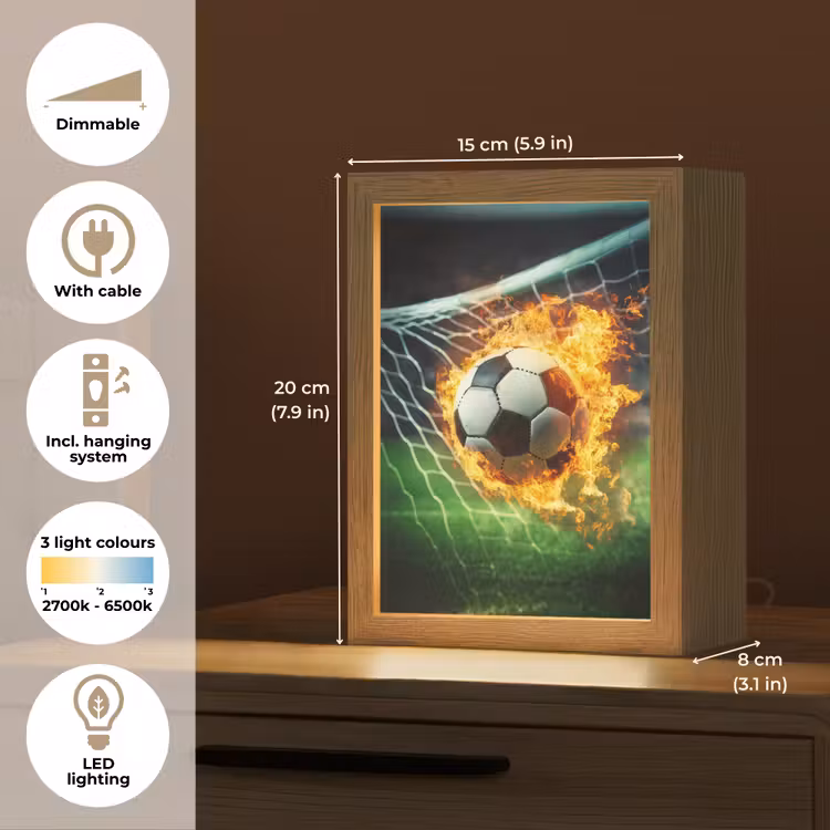 Voetbal - Goal - Doelnet - Vuur Light Box met kabel (Kinderlampje) klein -USP_EN