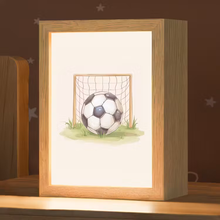 Voetbal - Goal - Gras - Beige Light Box met kabel klein -zzz_3d_website