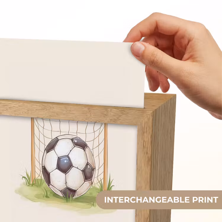 Voetbal - Goal - Gras - Beige Light Box met kabel (Kinderlampje) klein -USP_websiteprintEN