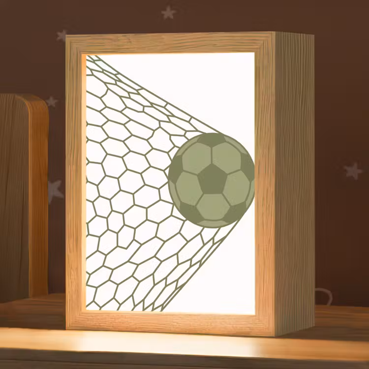 Voetbal - Goal - Sport - Groen Light Box met kabel (Kinderlampje) klein -zzz_3d_website