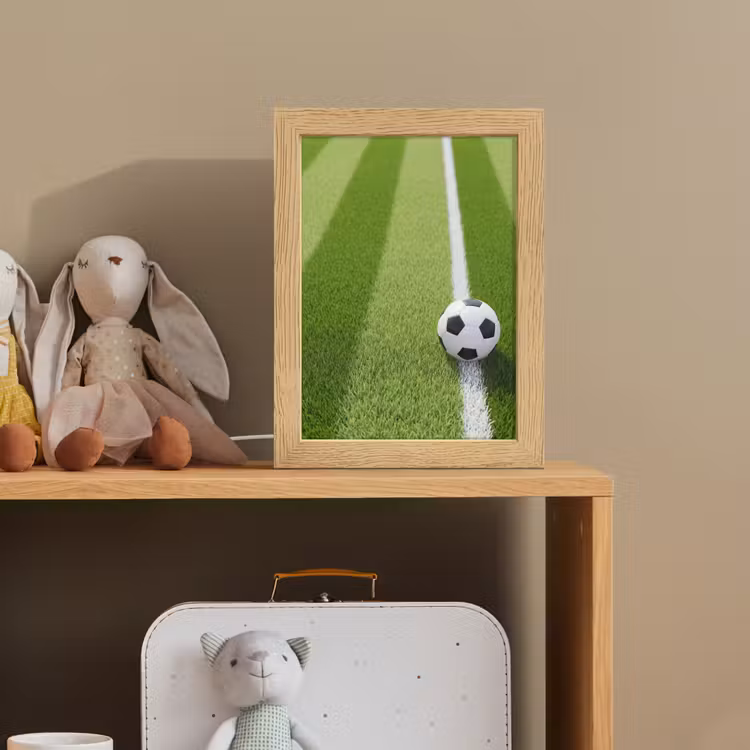 Voetbal - Grasveld - Sport - Groen Light Box met kabel (Kinderlampje) klein -sfeer2_kind