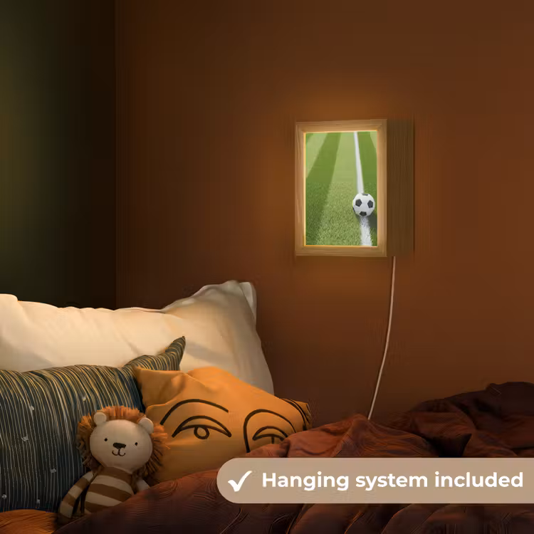 Voetbal - Grasveld - Sport - Groen Light Box met kabel (Kinderlampje) klein -sfeer5_kind_EN