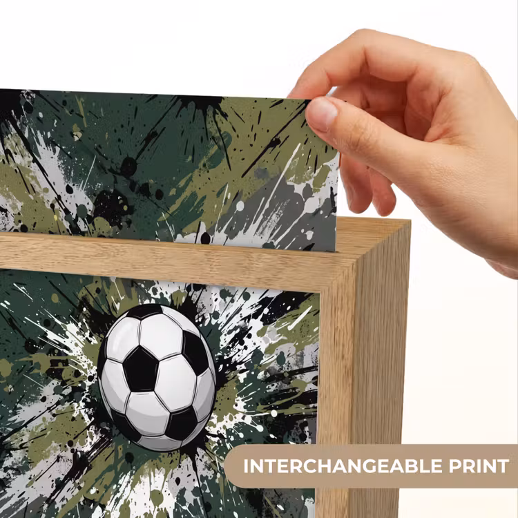 Voetbal - Verf - Spetters - Groen Light Box met kabel (Kinderlampje) klein -USP_websiteprintEN