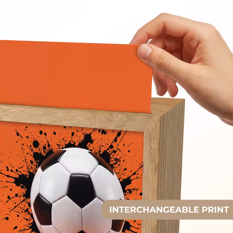Voetbal - Verf - Sport - Oranje Light Box met kabel (Kinderlampje) klein -USP_websiteprintEN