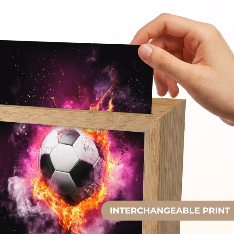 Voetbal - Roze - Vuur Light Box met kabel (Kinderlampje) klein -USP_websiteprintEN