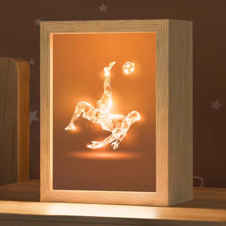 Voetballer - Oranje - Voetbal - Omhaal Light Box met kabel klein -zzz_3d_website