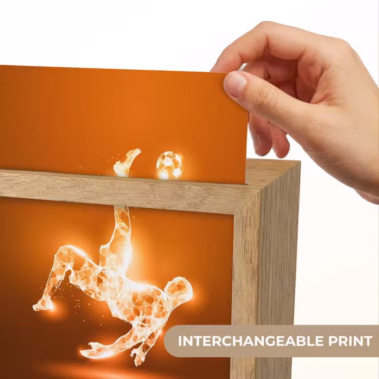Voetballer - Oranje - Voetbal - Omhaal Light Box met kabel (Kinderlampje) klein -USP_websiteprintEN