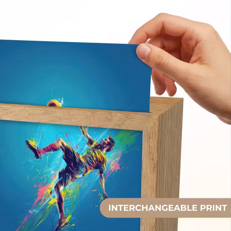 Voetballer - Verfspatten - Kleurrijk - Bal Light Box met kabel (Kinderlampje) klein -USP_websiteprintEN