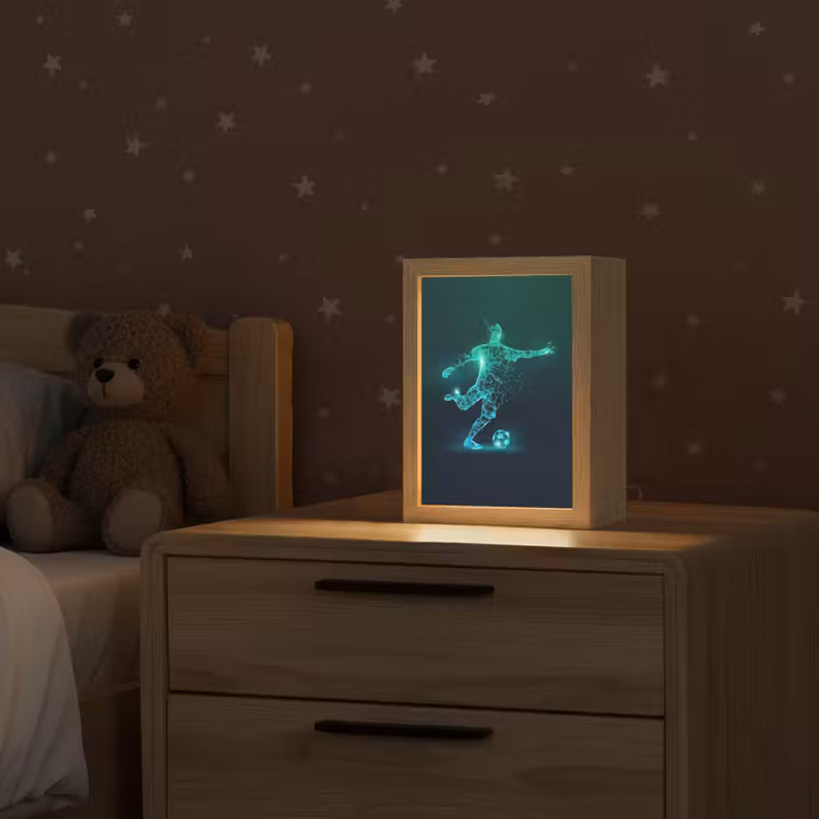Voetballer - Trap - Blauw - Digitaal Light Box met kabel klein -sfeer1_kind