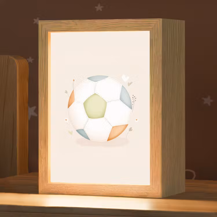 Voetbal - Rond - Pastel Light Box met kabel klein -zzz_3d_website