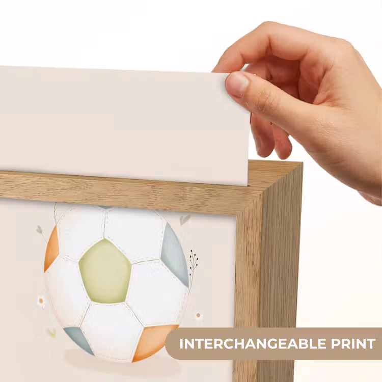 Voetbal - Rond - Pastel Light Box met kabel (Kinderlampje) klein -USP_websiteprintEN
