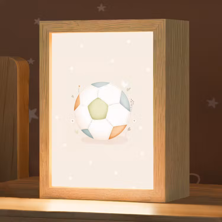 Voetbal - Rond - Pastel - Stippen Light Box met kabel klein -zzz_3d_website