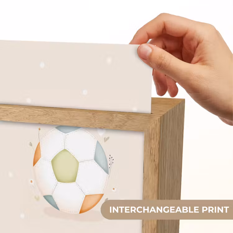 Voetbal - Rond - Pastel - Stippen Light Box met kabel (Kinderlampje) klein -USP_websiteprintEN