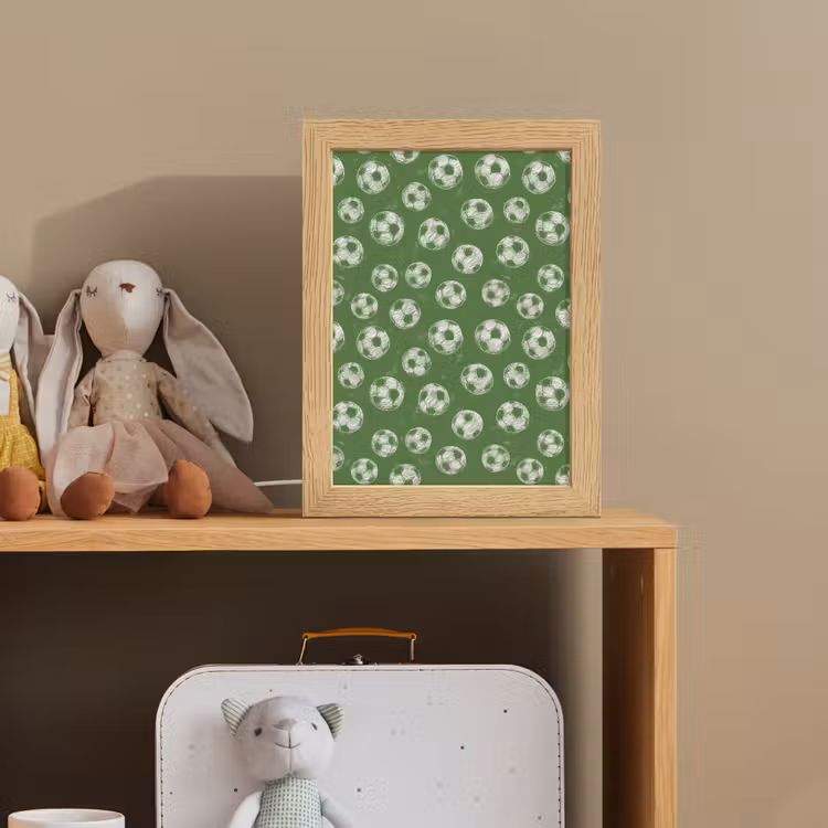 Voetbal - Sport - Groen Light Box met kabel (Kinderlampje) klein 904 -sfeer2_kind