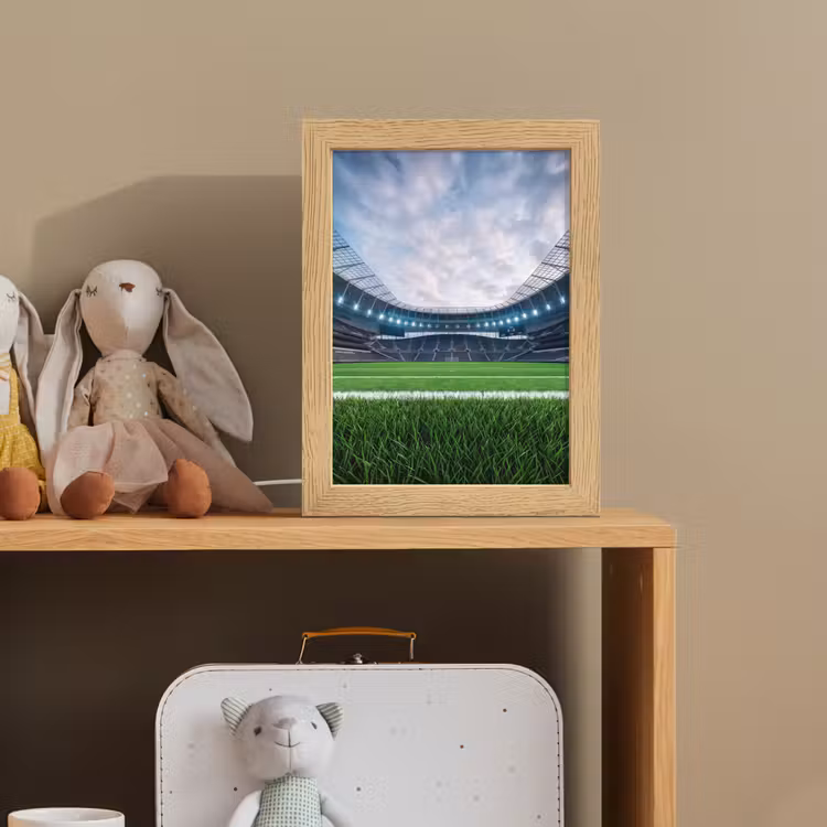 Voetbal - Stadion - Sport - Groen Light Box met kabel (Kinderlampje) klein -sfeer2_kind