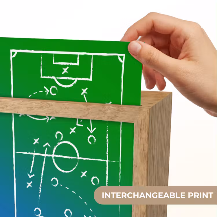 Voetbal - Tactiek - Spel - Groen - Blauw Light Box met kabel (Kinderlampje) klein -USP_websiteprintEN