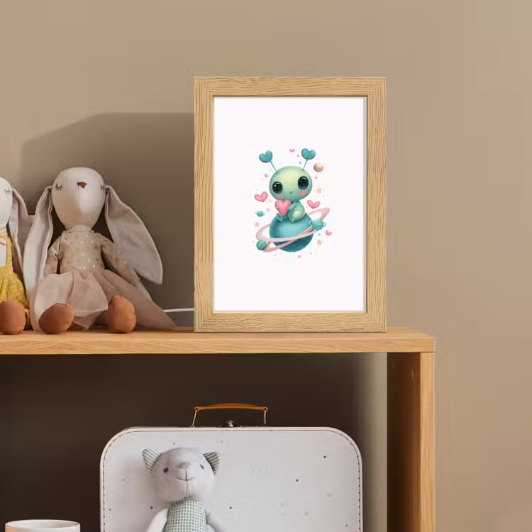 Ruimte - Wezen - Hartjes - Planeet Light Box met kabel klein -sfeer2_kind