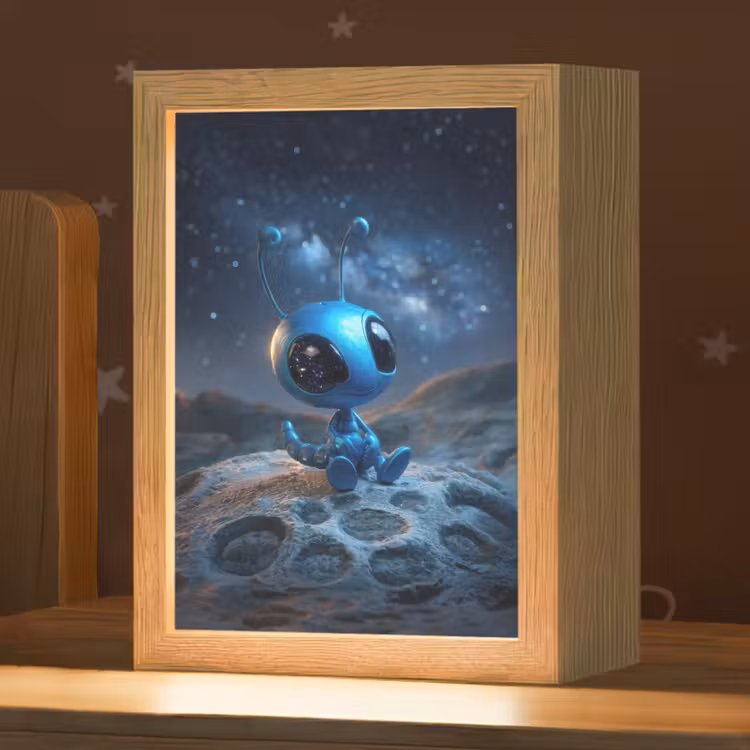 Ruimtewezen - Blauw - Galaxy Light Box met kabel klein -zzz_3d_website