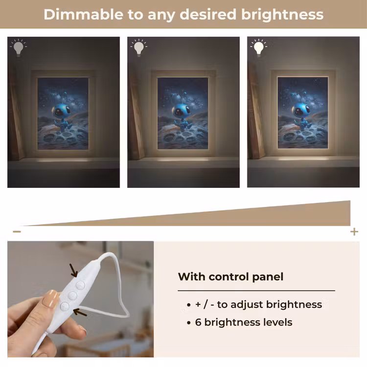Ruimtewezen - Blauw - Galaxy Light Box met kabel (Kinderlampje) klein -USP_dimbaarEN