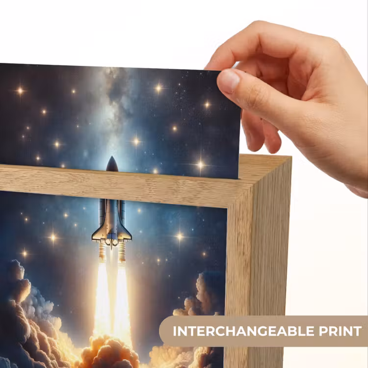 Ruimtevaart - Raket - Space - Sterren Light Box met kabel (Kinderlampje) klein -USP_websiteprintEN