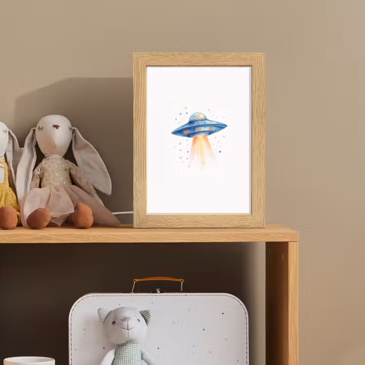 Ruimte - Ufo - Sterren Light Box met kabel klein -sfeer2_kind