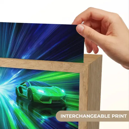 Snelheid - Licht - Sportwagen - Groen Light Box met kabel (Kinderlampje) klein -USP_websiteprintEN
