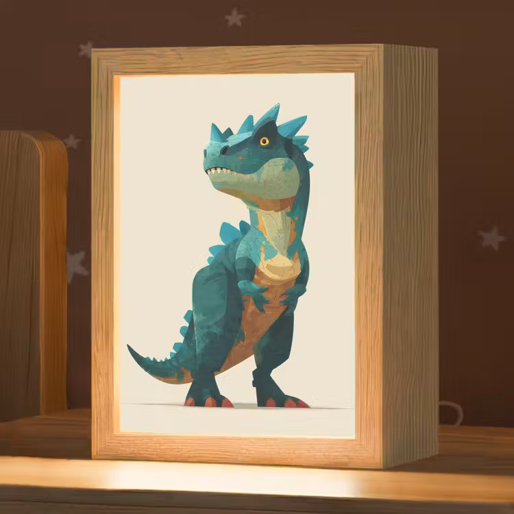 Stekels - Dino - Blauw - Gespierd Light Box met kabel klein -zzz_3d_website