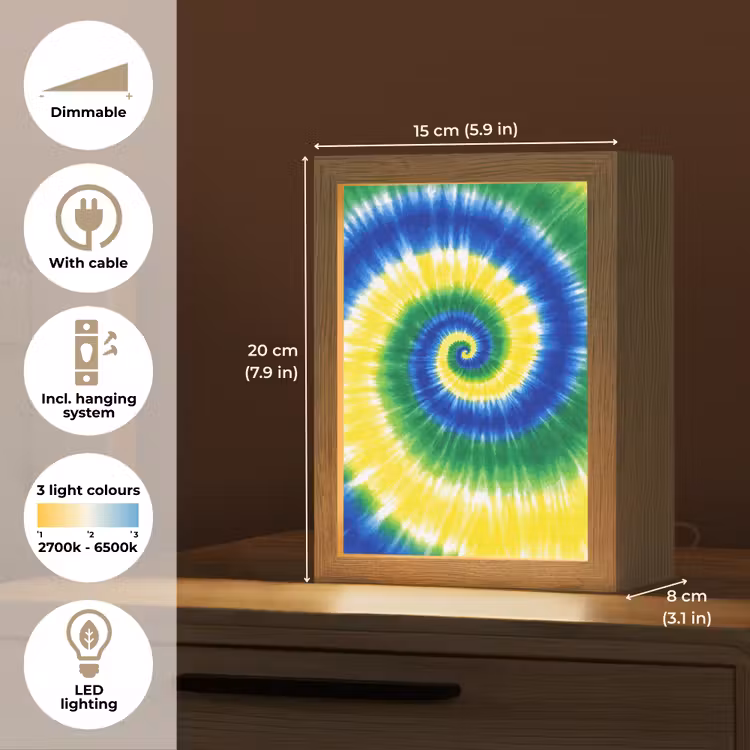 Spiraal - Groen - Draaiend Light Box met kabel (Kinderlampje) klein -USP_EN