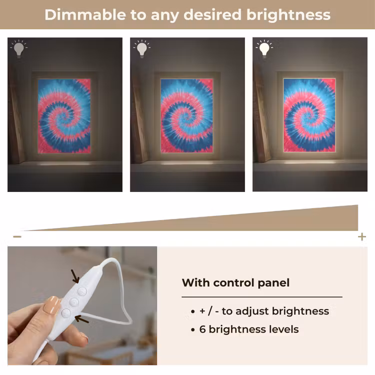 Spiraal - Roze - Draaiend Light Box met kabel (Kinderlampje) klein -USP_dimbaarEN
