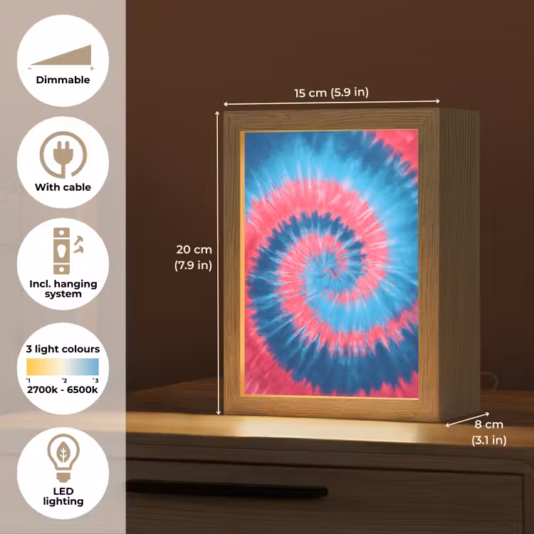 Spiraal - Roze - Draaiend Light Box met kabel (Kinderlampje) klein -USP_EN