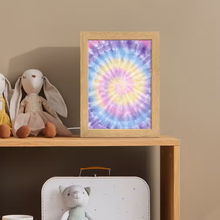 Spiraal - Tie dye - Pasteltinten Light Box met kabel klein -sfeer2_kind