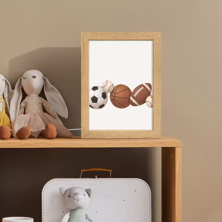 Sport - Ballen - Illustratie Light Box met kabel (Kinderlampje) klein -sfeer2_kind