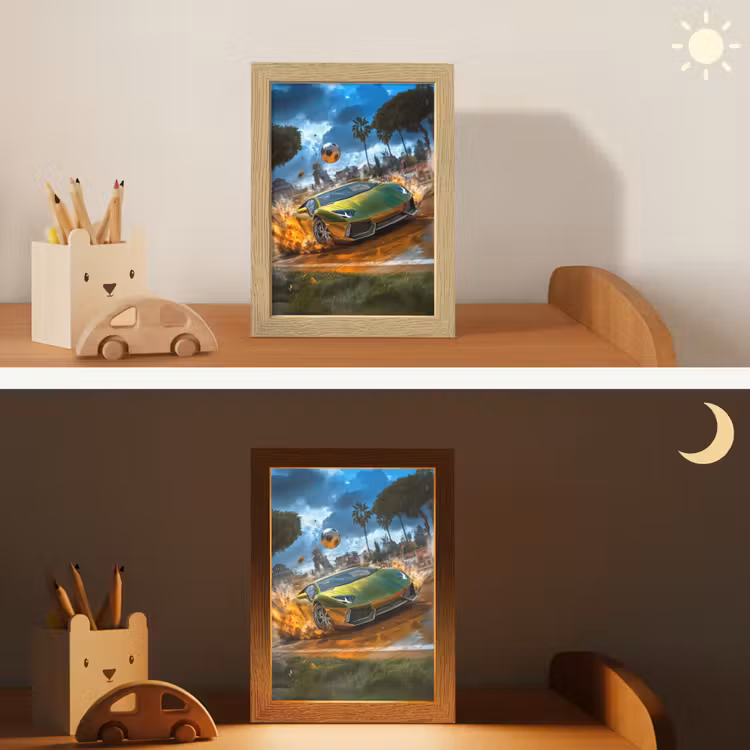 Sportwagen - Groen - Voetbal Light Box met kabel klein -sfeer3_kind