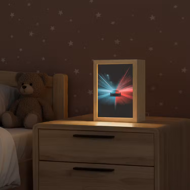 Sportwagen - Rood - Blauw - Snelheid Light Box met kabel klein -sfeer1_kind