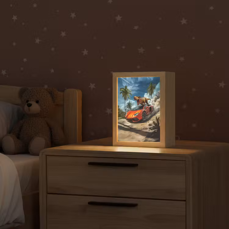 Sportauto - Rood - Dino Light Box met kabel klein -sfeer1_kind