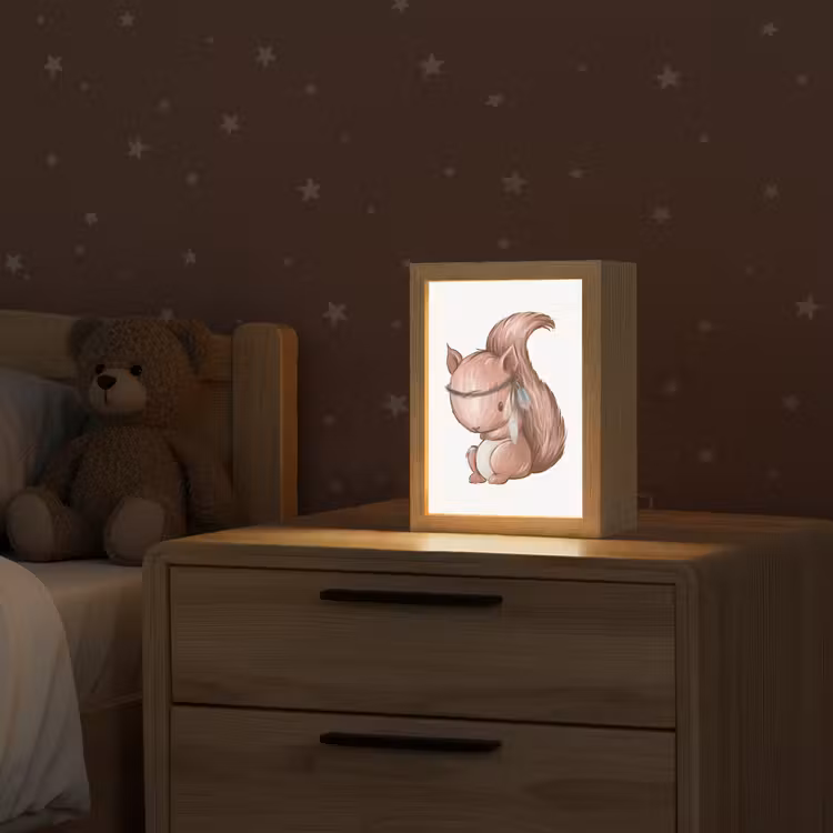 Eekhoorn - Dier - Bosdieren - Bruin Light Box met kabel klein -sfeer1_kind