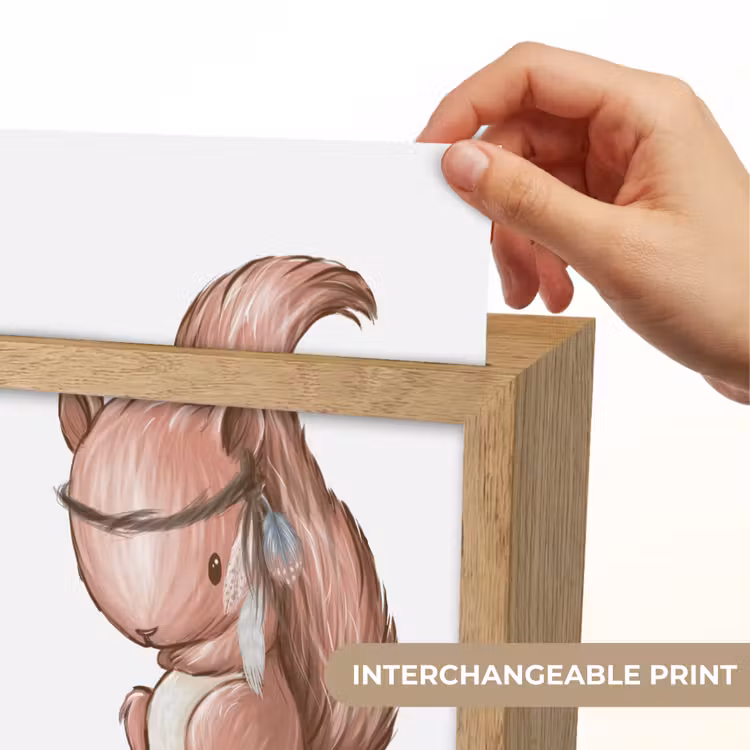 Eekhoorn - Dier - Bosdieren - Bruin Light Box met kabel (Kinderlampje) klein -USP_websiteprintEN
