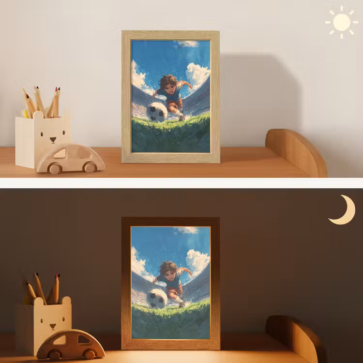 Stadion - Voetballer - Bal Light Box met kabel klein -sfeer3_kind