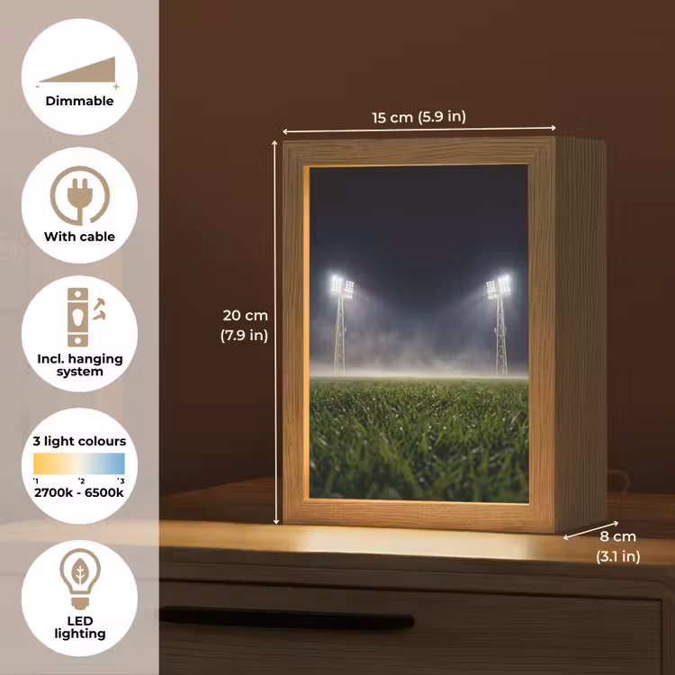 Stadion - Lichtmast - Sport - Nacht Light Box met kabel (Kinderlampje) klein -USP_EN