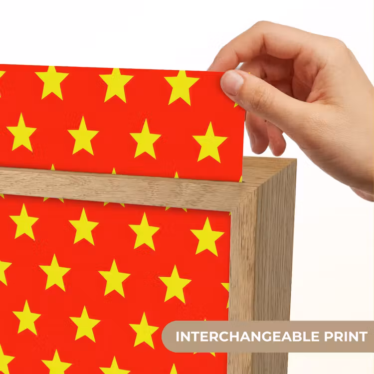 Ster - Patroon - Geel Light Box met kabel (Kinderlampje) klein 904 -USP_websiteprintEN